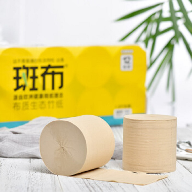 斑布竹浆本色三层无芯卷纸卫生纸150克36卷整箱 (原生竹浆无荧光无漂白)