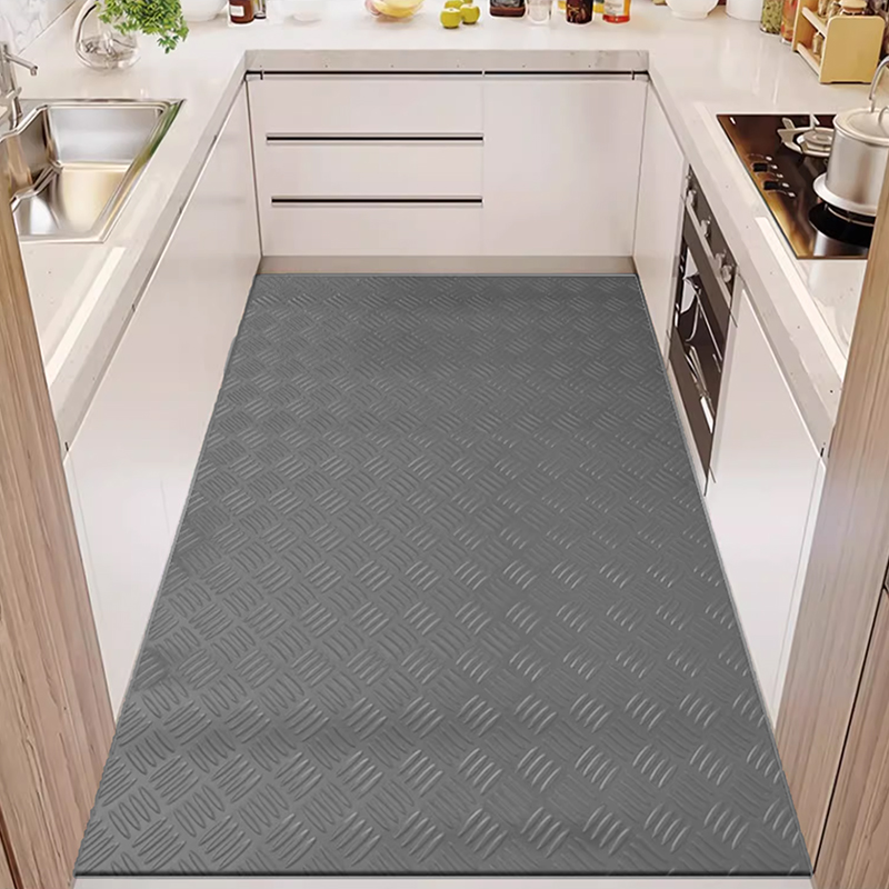 臻远 ZY-DT048橡胶防滑阻燃地垫车间仓库地板垫走廊地毯 灰色1.2米宽1米长高清大图