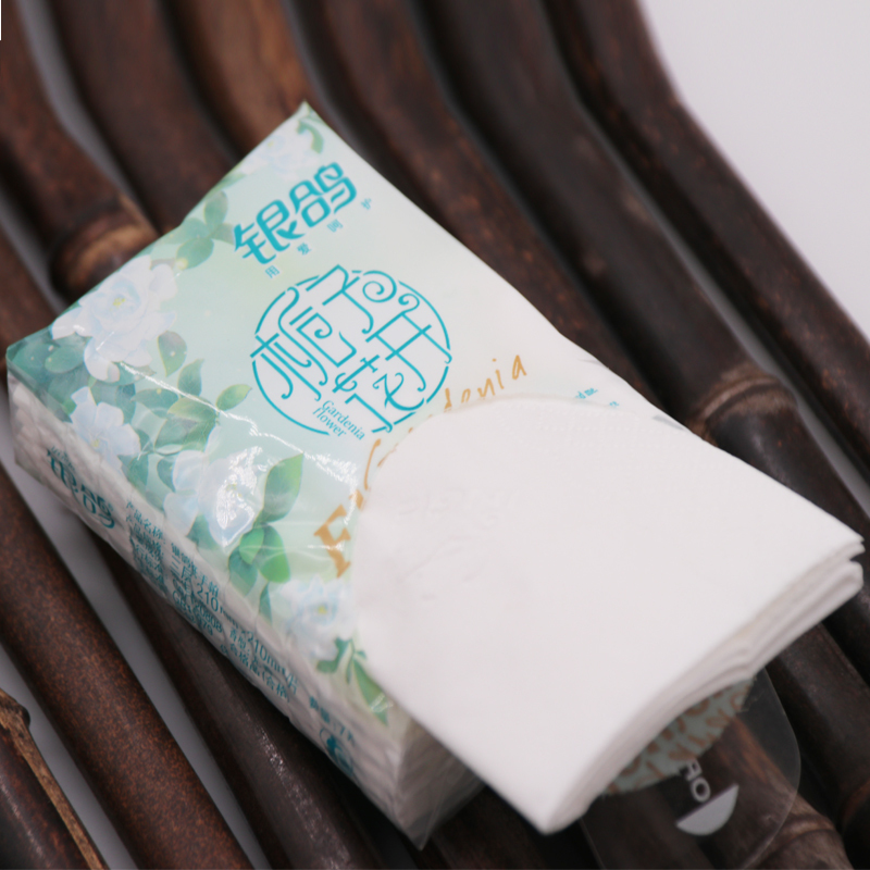 银鸽手帕纸可湿水小包纸3层7片共100包