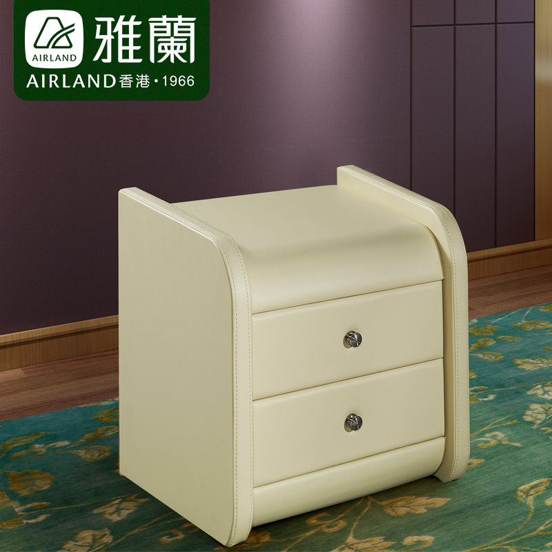 雅垫 一米阳光 皮艺床头柜现代简约北欧 卧室家具 50cm