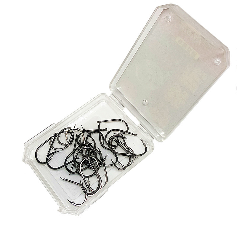 黑金刚制造散装伊势尼新关东金袖钓鱼钩鱼勾倒刺鲫鱼钩伊势尼黑色5号