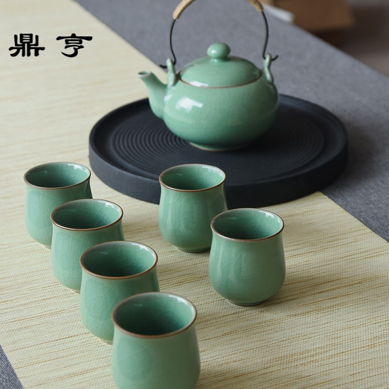 鼎亨提梁壶大号陶瓷茶壶泡茶壶大容量沏凉水壶套装单壶礼品