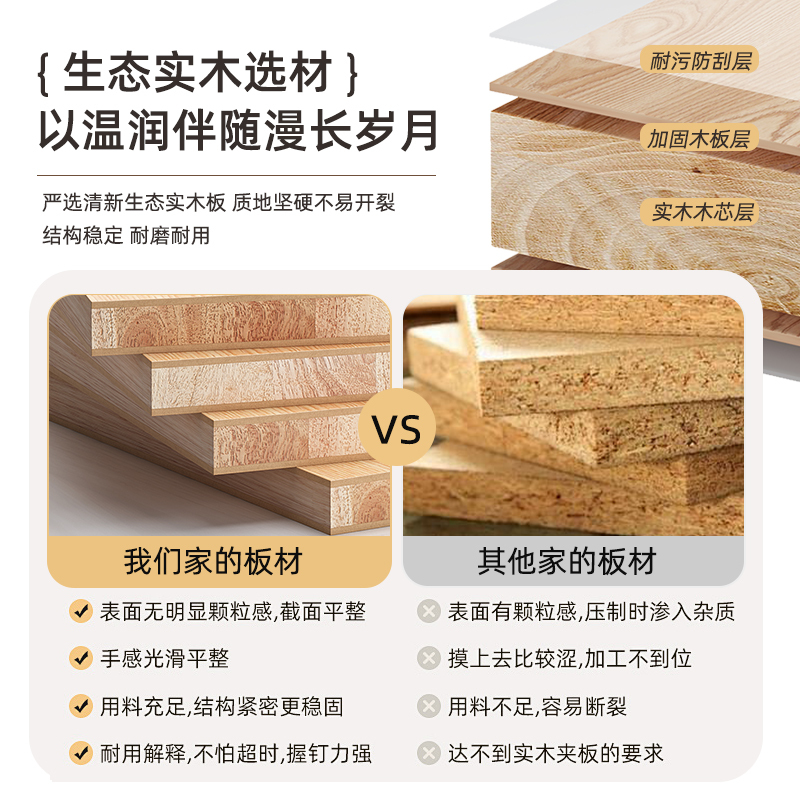 布欧格实木床头柜家用高清大图