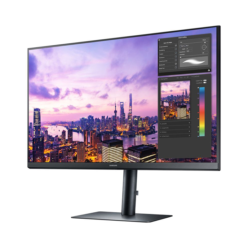 三星(SAMSUNG) S27B612EQC 27英寸 2K IPS技术 三面微边 旋转升降底座 FreeSync 电脑显示器(HDMI*2+DP接口)