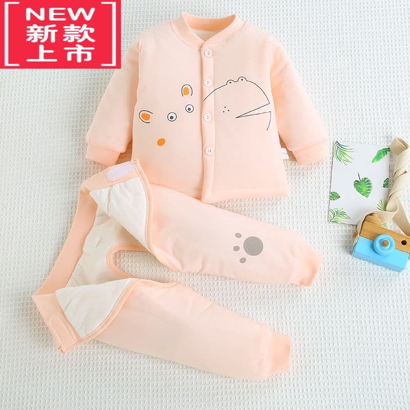 可莉允新生婴儿保暖棉衣服冬季套装宝宝冬装加厚夹棉分体袄裤秋冬款棉服图片