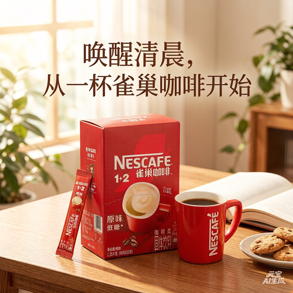 雀巢(Nestle)1+2原味低糖*速溶咖啡三合一冲调饮品90条1350g