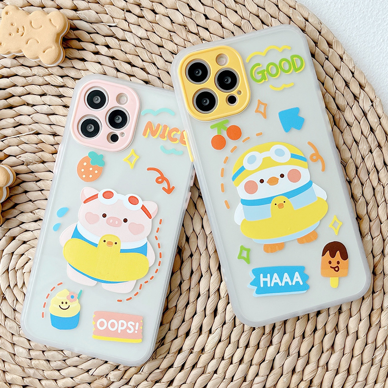 ASPOR可爱卡通透明手机壳系列iPhone11系列11/Pro/max镜头全包安全防摔环保材质简约创意