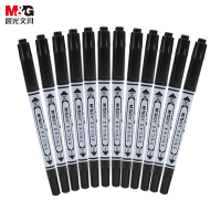 晨光记号笔史努比海洋风SPM21302黑色双头美术勾线笔 12支/盒 黑色