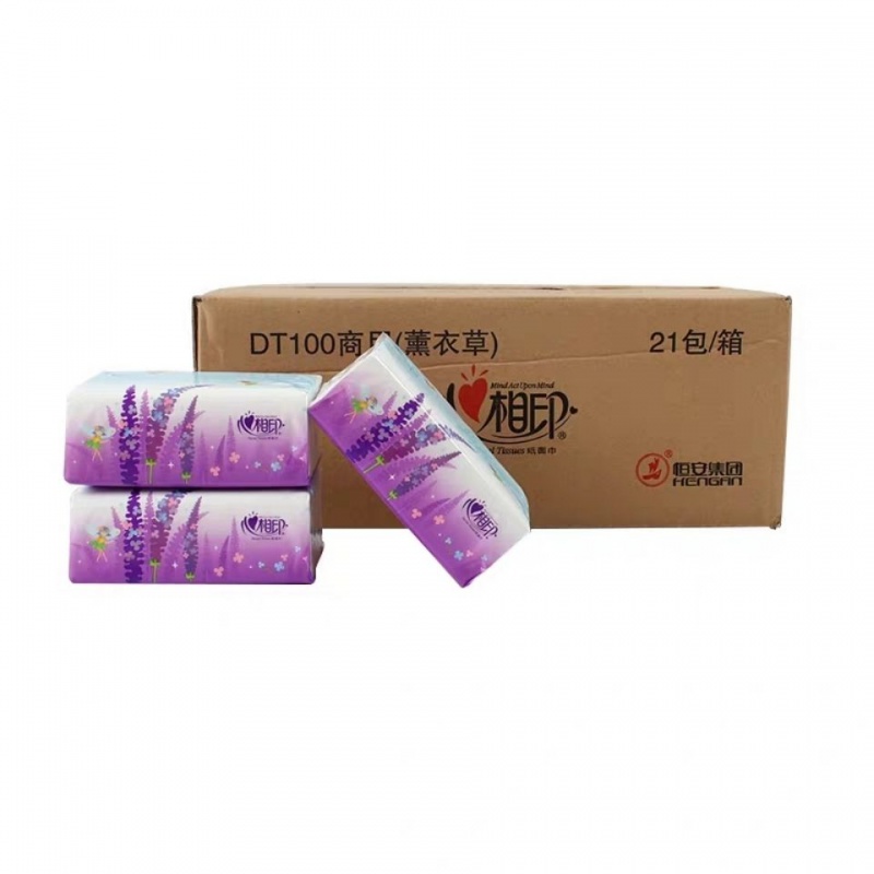 心相印纸巾抽纸21包/箱3层100抽薰衣草系列实惠装卫生纸餐巾纸高清大图