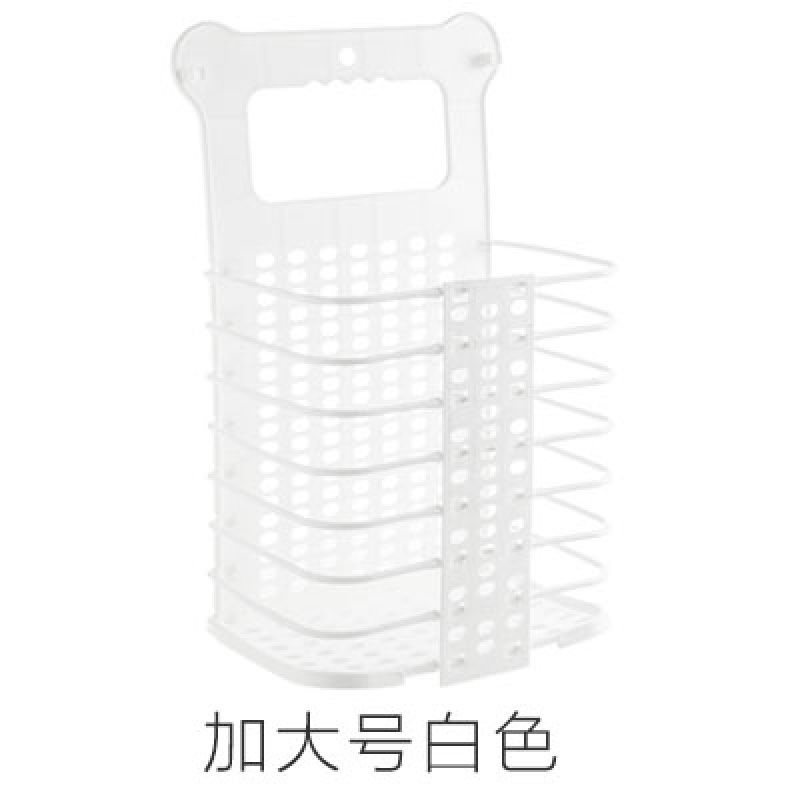可折叠脏衣篮浴室挂墙脏衣篓放衣物卫生间脏衣服收纳筐 白色加大号