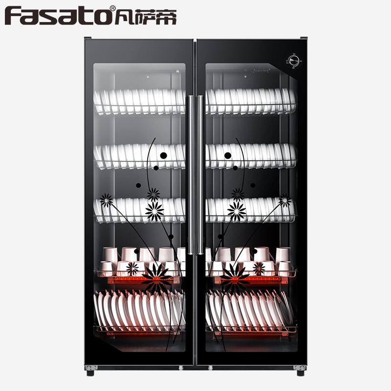 凡萨帝(fasato)650L商用大容量酒店饭店专用碗筷餐具收纳消毒柜五层架红外线臭氧杀菌智能控温双开门910-3C