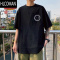 HLCOMAN加肥加大码男装t恤夏季港风ins男士衣服短袖体恤潮流胖子宽松上衣
