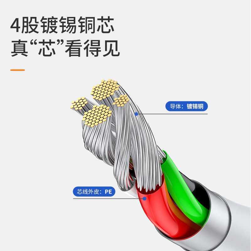 纽曼(Newmine) 66W 一拖三6A快充数据线 1.5米手机充电线通用 XS13升级版 6A大电流快充高清大图