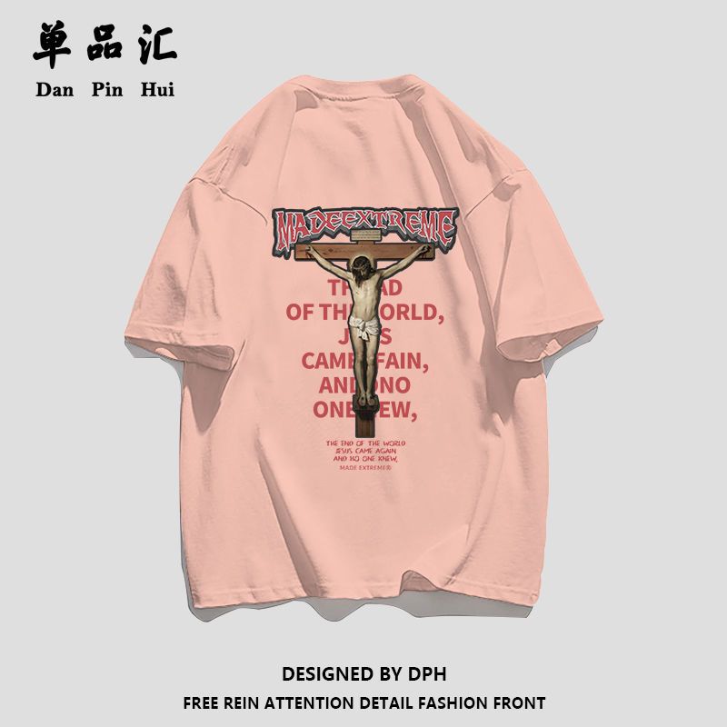 单品汇夏季新款纯棉短袖T恤女学生宽松韩版美式设计感小众上衣ins