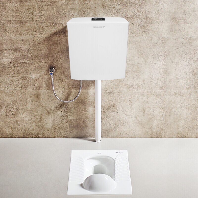 家用卫生间大冲力加厚节能蹲坑式便池马桶蹲便器厕所冲水箱安心抵