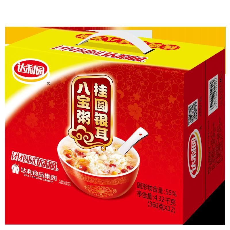 达利园八宝粥桂圆银耳粥360g*12罐 箱装 方便粥 五谷早餐方便休闲速食即使营养送礼佳品