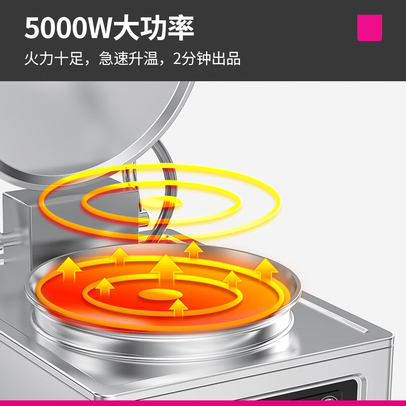 乐创(lecon)电饼铛立式双面煎饼锅电煎锅电烤饼机立式悬浮式380VYCD-45A型高清大图