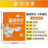 2020版星选手记小学语文 小升初毕业总复习知识大集结集锦 小学名校精选真题 小学6/六年级语文衔接知识手册语文阅读