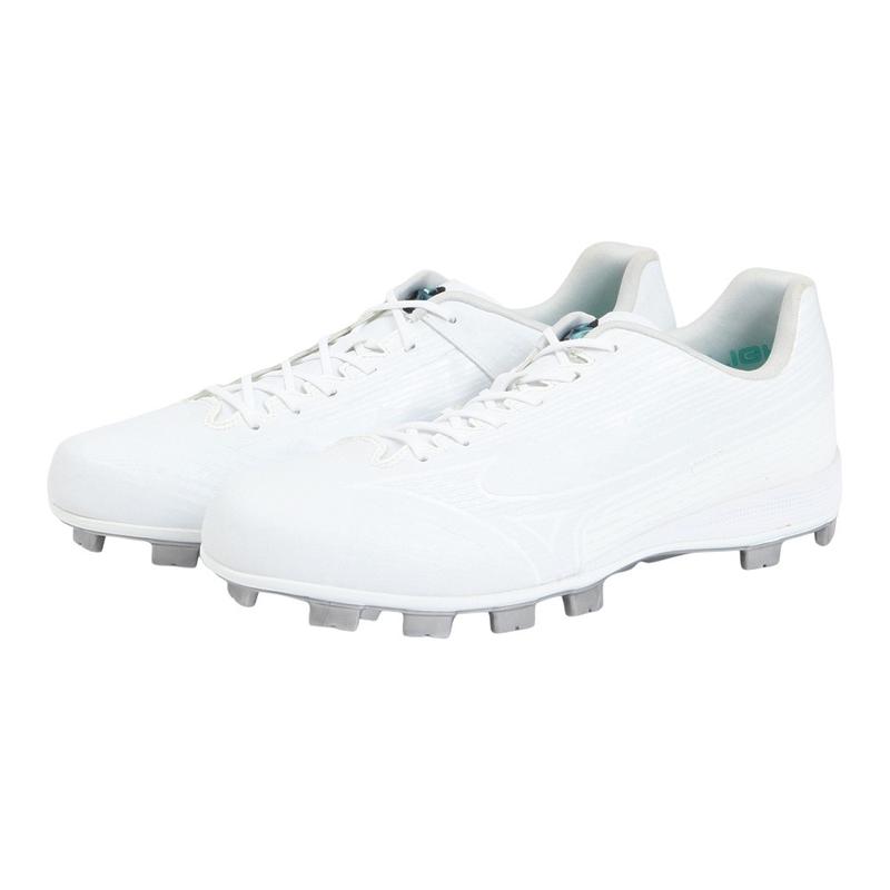 美津浓(Mizuno)男棒球鞋轻量稳定防滑透气耐磨专业训练比赛用 White 44