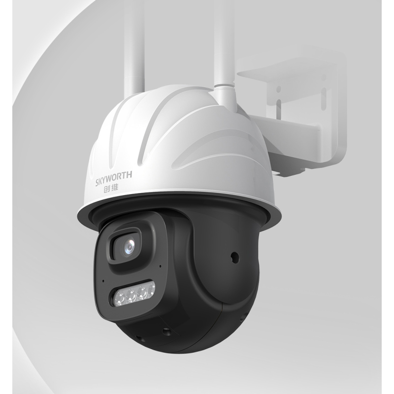 创维400万超清全彩智能网络摄像球机 双光源警戒安防摄像头 室外防水
