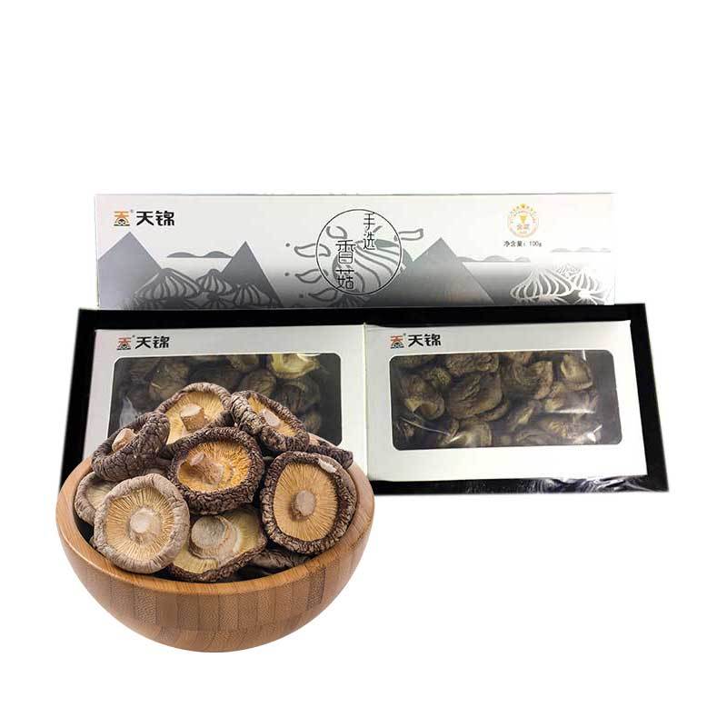天锦 手选香菇100/盒 香菇礼盒 干货 东北特产 菌菇 礼盒装