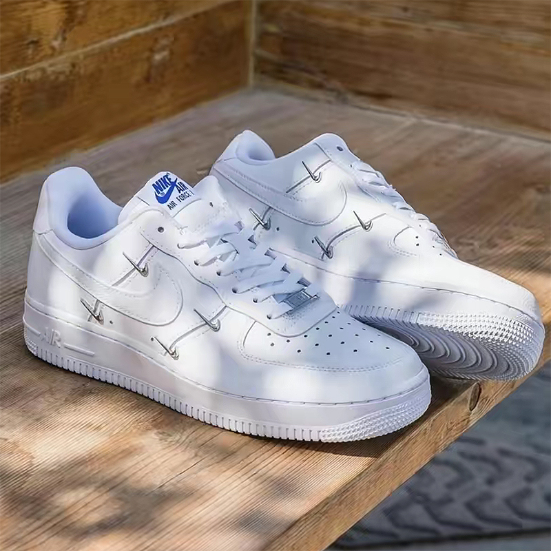 nike耐克女鞋airforce1空军一号af1四小勾白蓝休闲板鞋ct1990100