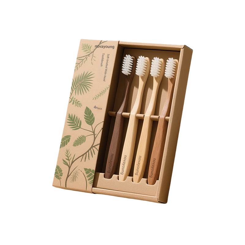 novayoungN1023纤柔软毛宽头牙刷4支装高清大图