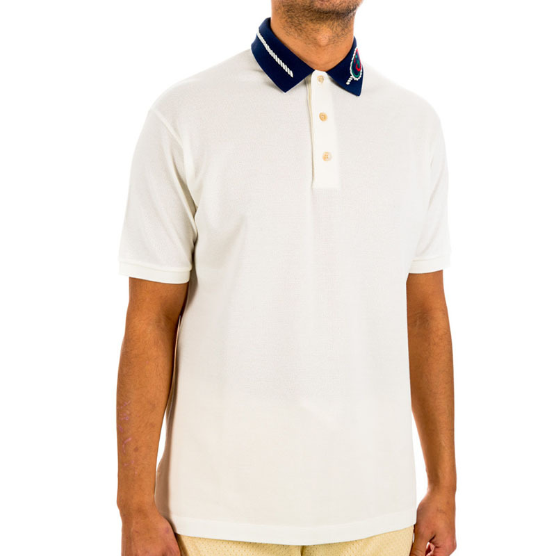 gucci古驰春夏新款男士印花字母纯色短袖polo衫男士polo衫598960xjb0x