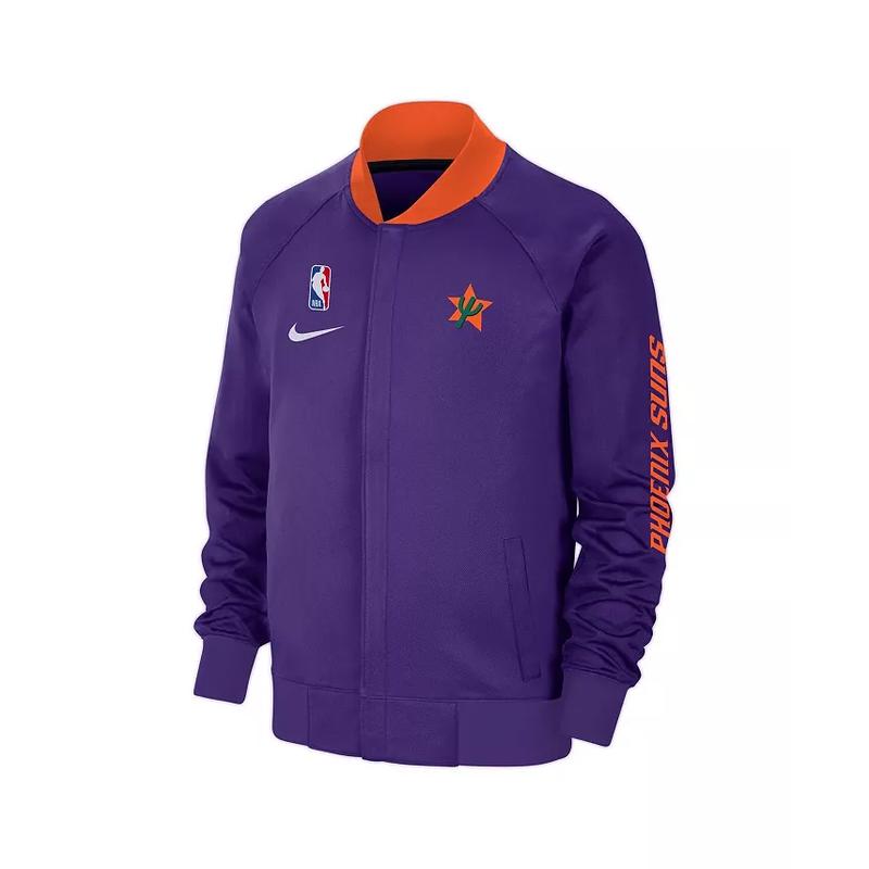 耐克(NIKE)男士紫色凤凰城太阳队城市版运动夹克防风透气耐磨ZIP高清大图