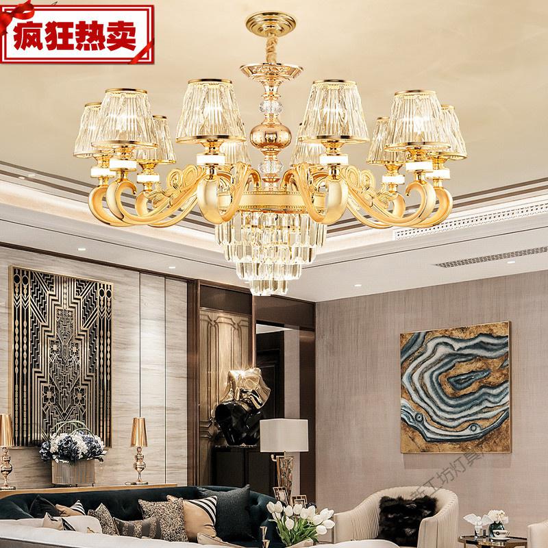 苏宁放心购 欧式客厅吊灯水晶大气别墅简约大厅灯简欧家用现代轻奢后现代高清大图
