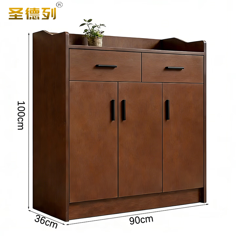 圣德列 茶水柜餐边柜红棕色-90cmCG2 90*36*100cm/台