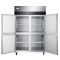 海尔(Haier)SL-1016C2D2 1016升 冰柜 立式四门双温厨房冷柜 饭店冷柜 商用不锈钢冰柜两室
