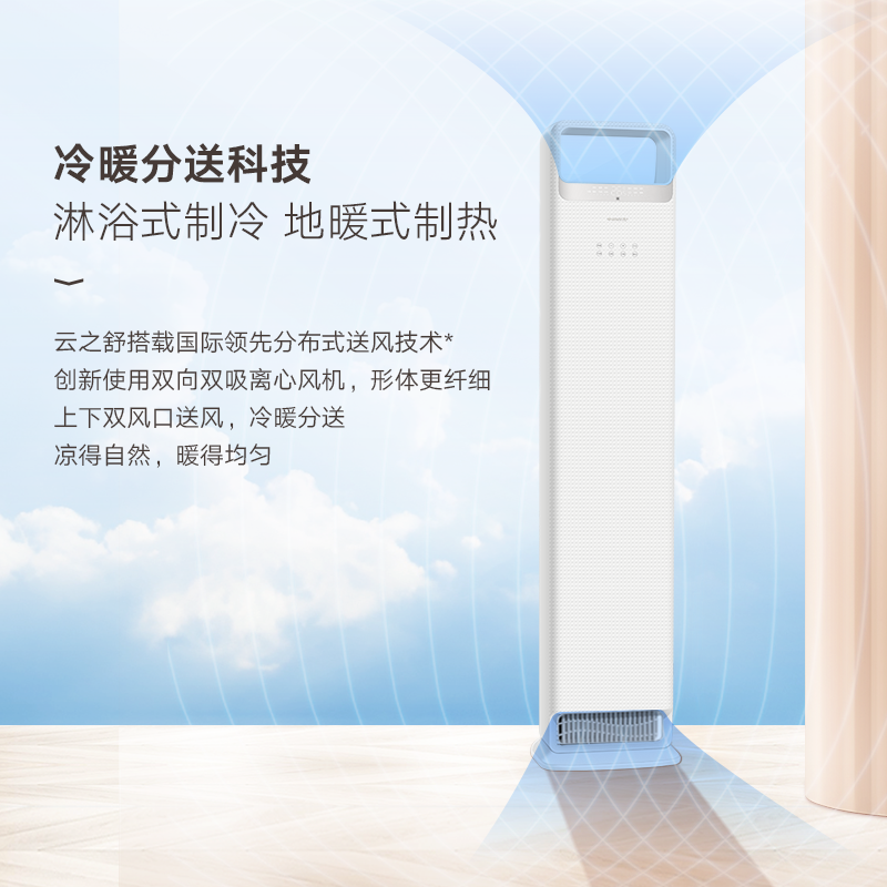 [格力官方旗舰店]格力空调云之舒新能效3匹变频空调柜机KFR-72LW/NhNa1BG冷暖家用低音 新一级能效高清大图