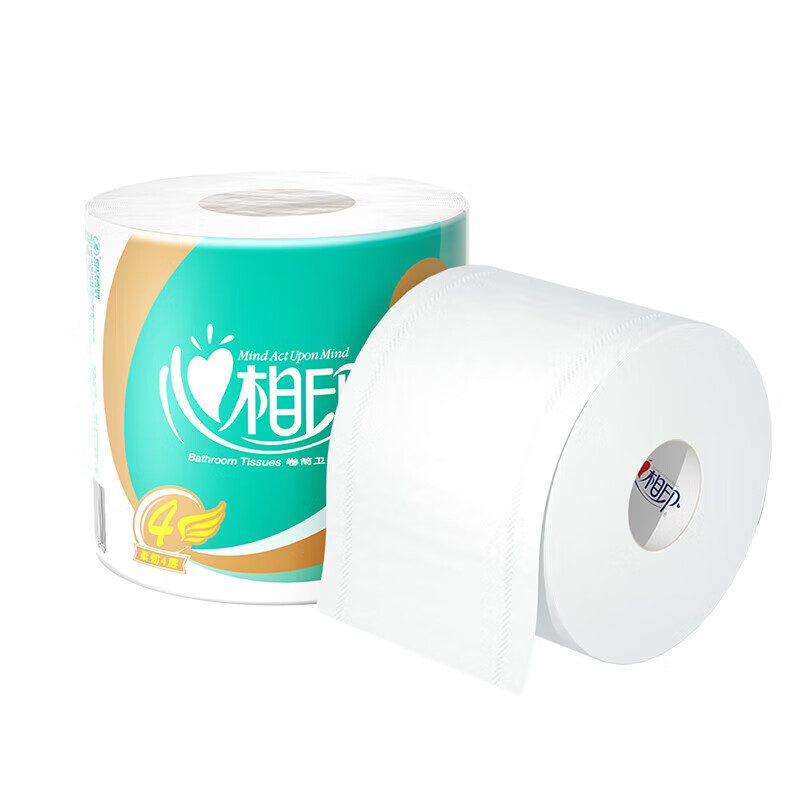 心相印(Mind Act Upon Mind) BT810 卷纸有芯卷纸4层柔韧180g/卷 卷筒纸厕所用纸 10卷/提
