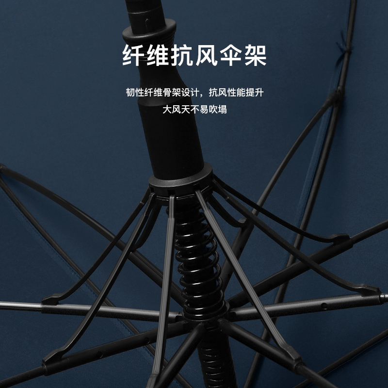 美度超大三人雨伞长柄自动男士商务晴雨伞抗暴风加大防风直杆雨伞M1153