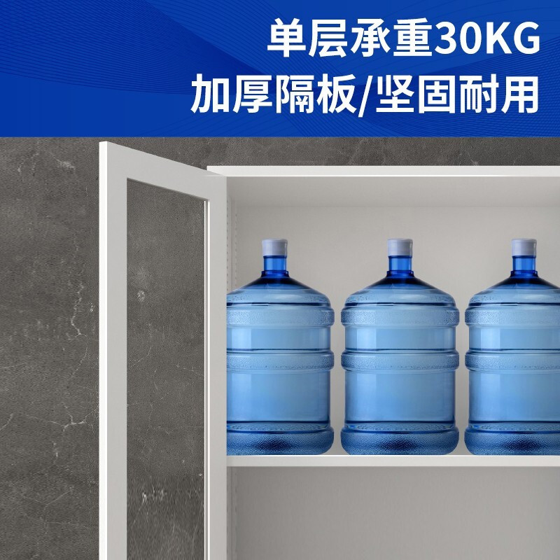 SUXINGAUTO文件柜铁皮钢制办公柜资料档案柜玻璃储物柜 中二斗