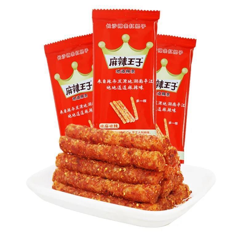 玉峰麻辣王子面筋湖南特产红辣条即食零食休闲小吃 微麻微辣110g*1袋