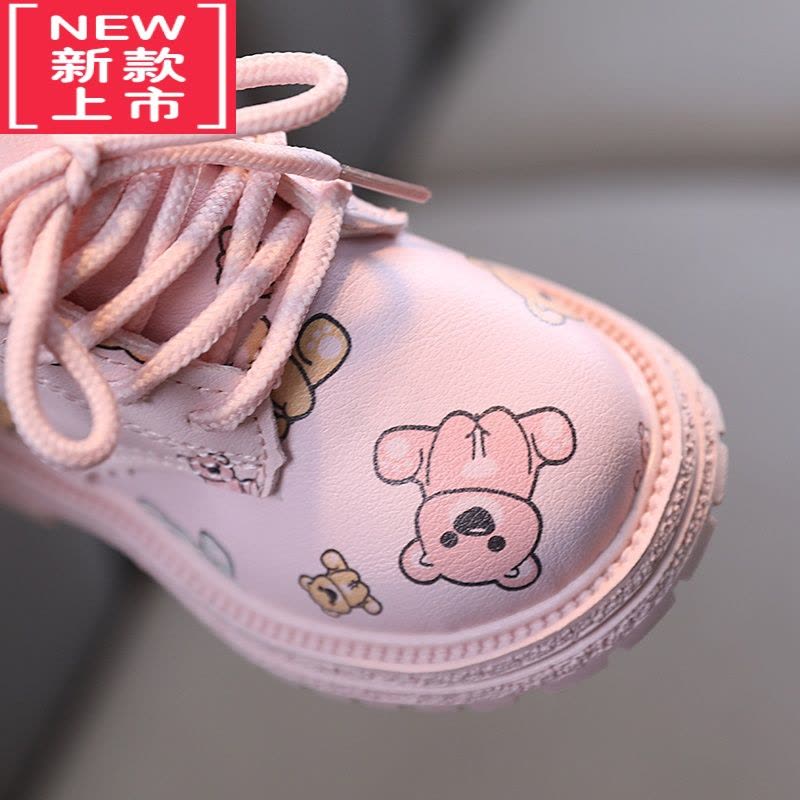 可莉允女宝宝马丁靴秋冬加绒二棉短靴女童靴子小童保暖公主鞋软底学步鞋图片