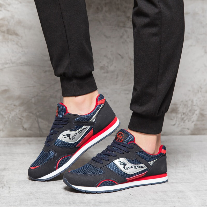 bomina新款龙牌跑鞋低帮系带韩版潮鞋男女情侣鞋轻便休闲鞋软底鞋平底