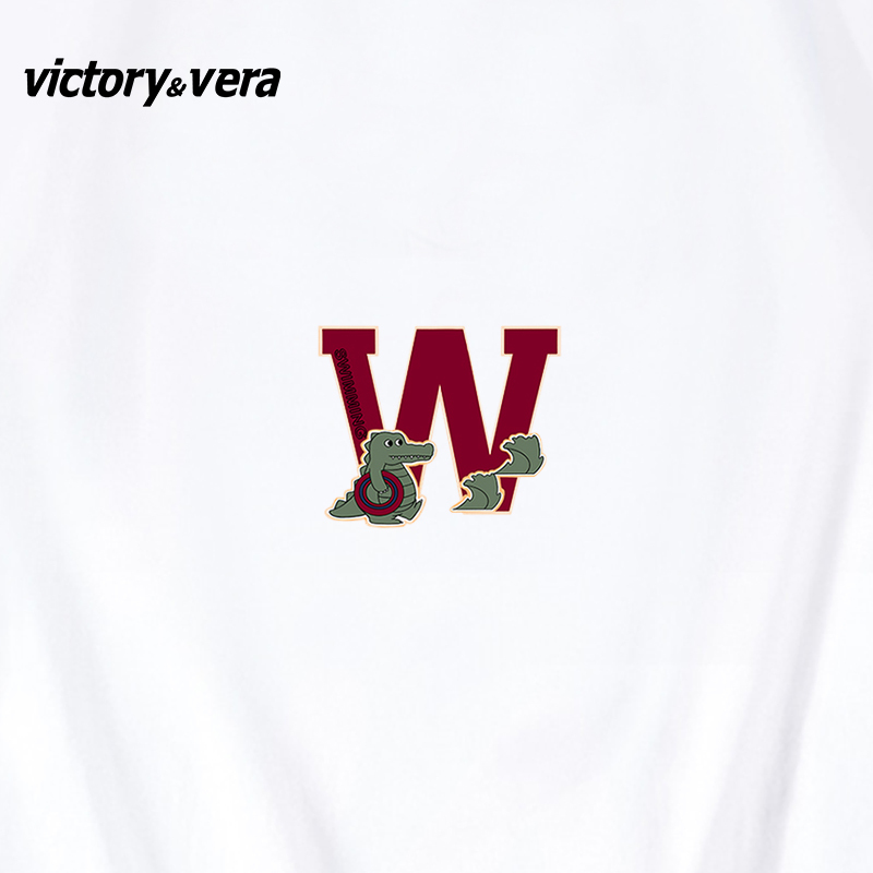 Victory&vere短袖T恤女新款夏季纯棉宽松白色设计感小众潮牌上衣