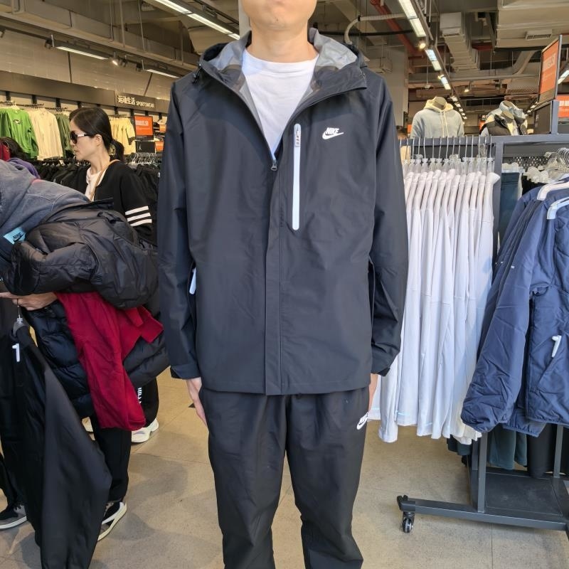 NIKE耐克连帽外套运动休闲梭织男装夹克DM5500-010 D高清大图