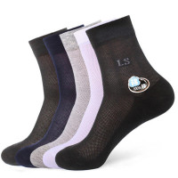 浪莎6双袜子男纯棉短袜中筒袜全棉吸汗透气防臭男士短筒袜四季商务礼盒袜(计价单位:盒) 四季商务礼盒袜