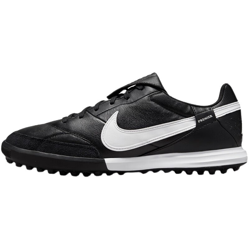 nikenike耐克premieriiitf碎钉牛皮人草足球鞋男at6178010黑色41
