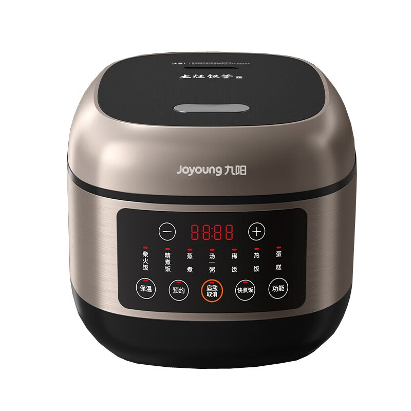 九阳(Joyoung)40T06/铁釜IH/1200W/4L智能预约柴火饭升级款电饭锅