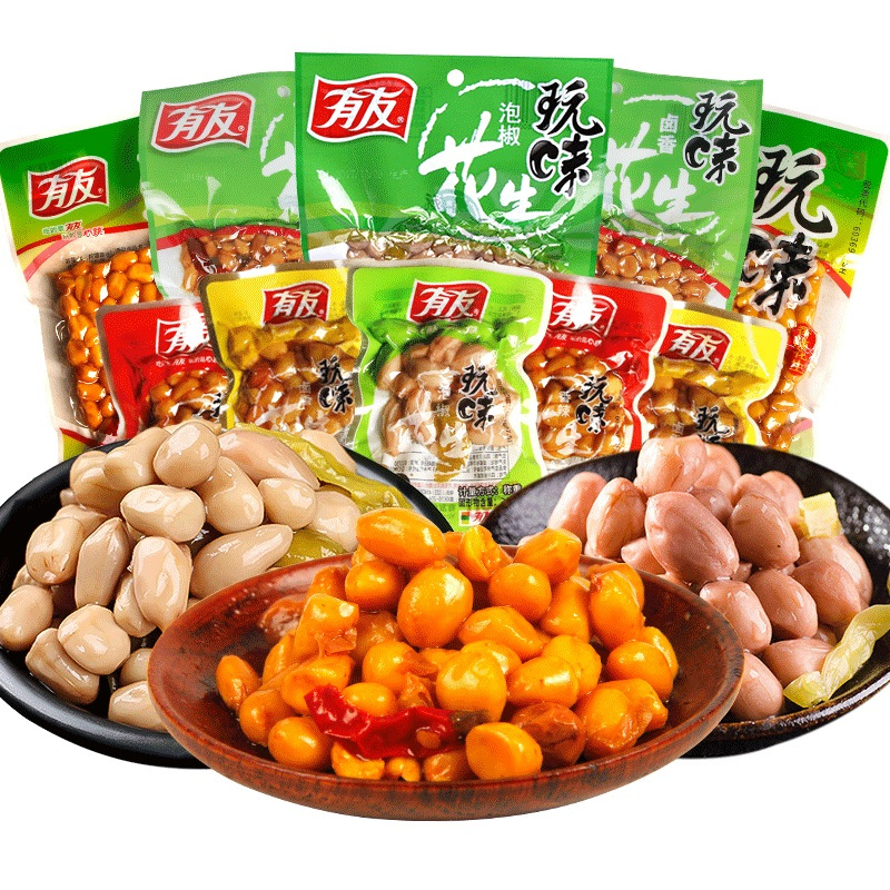 有友坚果有友花生泡椒味95g 3水煮花生下酒菜重庆特产小吃休闲花生米零食 价格图片品牌报价 苏宁易购秋和食品旗舰店