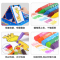 纽奇(Nukied)儿童画笔套装益智玩具带画板水彩笔蜡笔铅笔画笔调色盘彩铅油画棒手提美术绘画套装176PCS[天空蓝]