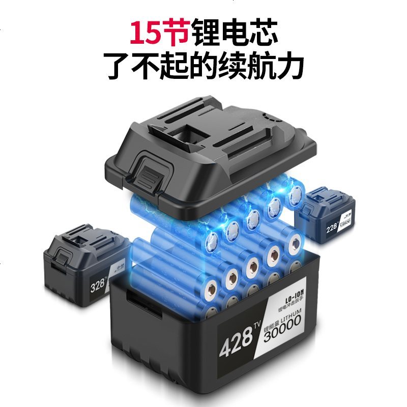 锂电无刷电动扳手 冲击扳手充电架子工木工套筒风炮安装工具 豪华无刷扳手(15节19500)1电1充