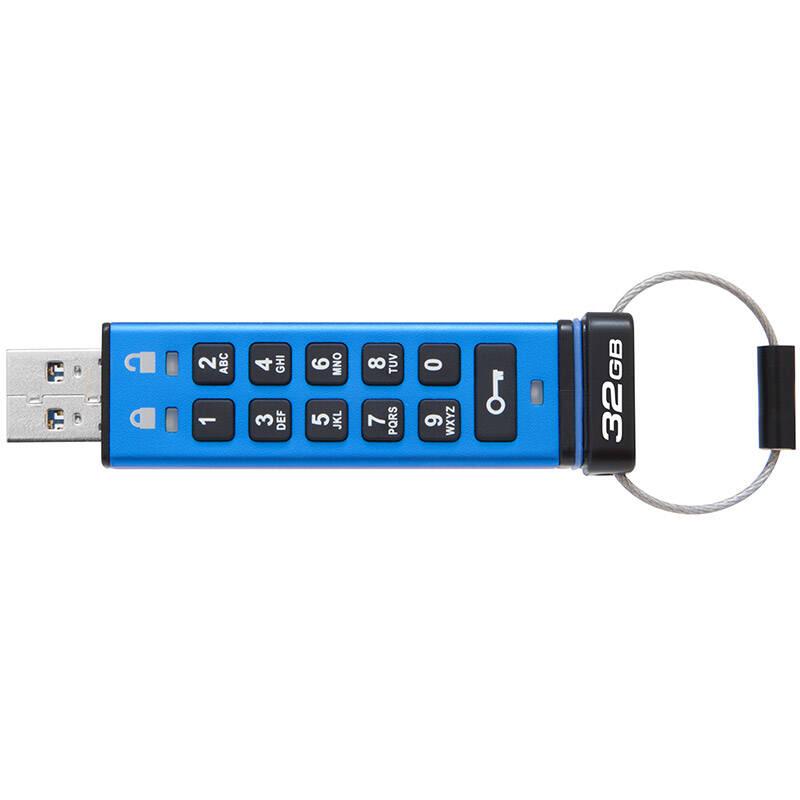 [免邮]金士顿(Kingston)DT2000 32GB USB3.1 读速120MB/s 加密蓝色U盘