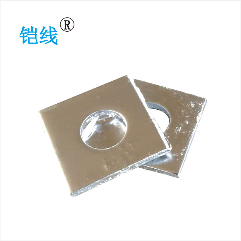 铠线 电料辅件 电力金具 镀锌方垫 6*60*60mm孔径22mm/个高清大图