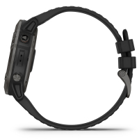 佳明(GARMIN)fēnix 6X Pro Solar太阳能充电钛合金DLC镀膜户外运动智能手表心率血氧音乐支付跑步越野GPS钛合金表圈 & 黑色硅胶表带 )